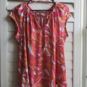 Vibrant Pink and Orange Women's Top
